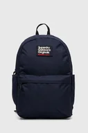 Plecaki - Superdry plecak damski kolor granatowy duży gładki - miniaturka - grafika 1