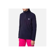 Bluzy narciarskie - Polar narciarski dla dzieci Rossignol Girl 1/2 Zip Fleece granatowy - miniaturka - grafika 1