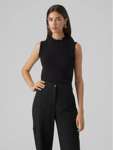Vero Moda Bluzka Gold 10297855 Czarny Slim Fit - Bluzki damskie - miniaturka - grafika 1