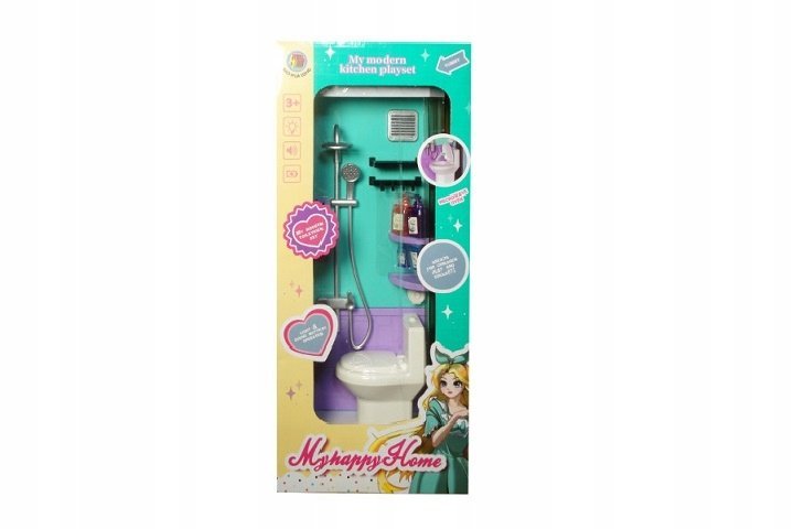 Prysznic, toaleta, akcesoria łazienkowe dla lalek