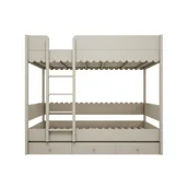 Łóżka dla dzieci i młodzieży - Łóżko piętrowe retro Babushka oliwka 90x200 cm - miniaturka - grafika 1