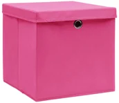 Pudła i pojemniki do przechowywania - Różowy komplet 4 pudełek do przechowywania N8-H05 - miniaturka - grafika 1