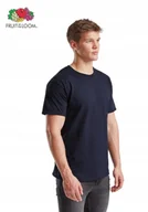 Koszulki męskie - Fruit of The Loom Koszulka T-shirt męski BAWEŁNA PREMIUM ICONIC GRANAT XXL - miniaturka - grafika 1