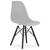 Krzesła - Szare krzesło kuchenne w stylu skandynawskim - Naxin 3X - miniaturka - grafika 1