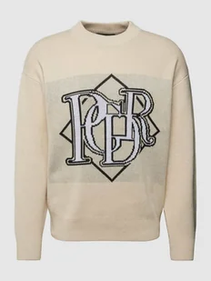 Sweter z dzianiny z napisem z logo model ‘Kingdom’ - Swetry męskie - miniaturka - grafika 1