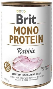 Brit Mono Protein Rabbit puszka 400g - Mokra karma dla psów - miniaturka - grafika 3