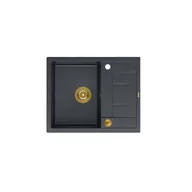 Zlewozmywaki - Quadron HB8210U8-G1_P2O Morgan 116 Black diamond (czarny nakrapiany/złoty) - miniaturka - grafika 1