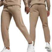 Spodnie męskie - Puma spodnie dresowe brązowe klasyczne 676816 85 L - miniaturka - grafika 1