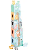 Zawieszki dla dzieci i niemowląt - small foot Wieża-układanka "Pastell" - 12 m+ - miniaturka - grafika 1