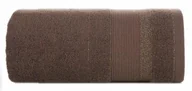 Ręczniki - Ręcznik April 50x90 brązowy ciemny z żakardową bordiurą z błyszczącą nicią 500 g/m2 - miniaturka - grafika 1