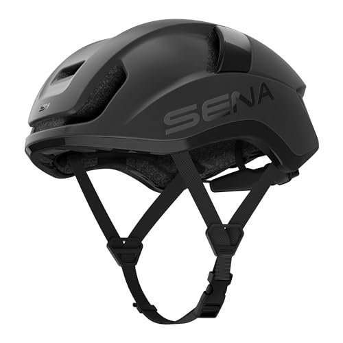 Sena S1 Mesh Intercom Smart Kask rowerowy szosowy (Matowa Czarna, M)