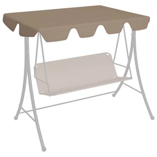 VidaXL Lumarko Zadaszenie do huśtawki ogrodowej, taupe, 150/130x70/105 cm! 312102 VidaXL - Markizy - miniaturka - grafika 8
