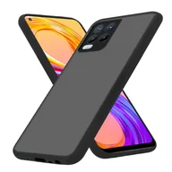 Etui i futerały do telefonów - Etui Cadorabo do Realme 8 4G / 8 PRO w kolorze matowej czerni hybrydowe etui ochronne z silikonem TPU wewnątrz i matową plastikową tylną obudową etui na telefon komórkowy - miniaturka - grafika 1