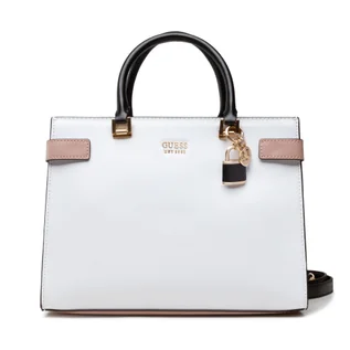 Torebki damskie - Guess Torebka Atene Society Satchel HWVS84 19060 WHITE/MULTI - grafika 1