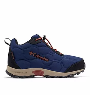 Buty dla chłopców - Columbia Unisex dziecięce buty do wędrówek dla młodzieży Firecamp Mid 2 Wp, Niebieski cień zardzewiały, 31 EU - grafika 1