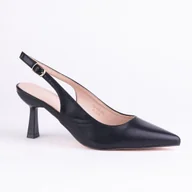 Czółenka - Czółenka Damskie Eleganckie GOODIN GD-DO-230 klasyk skóra szpic czarne 37 - miniaturka - grafika 1