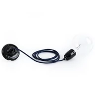 Lampy sufitowe - Loft Ceramic czarna ceramiczna lampa wisząca Kolorowe Kable - miniaturka - grafika 1