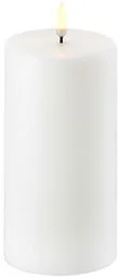 Uyuni - Świeca Słupkowa LED Nordic White 7,8 x 15 cm Uyuni Lighting - Świece - miniaturka - grafika 1