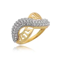 Pierścionki - Pierścionek złoty z cyrkoniami Au 585 - miniaturka - grafika 1