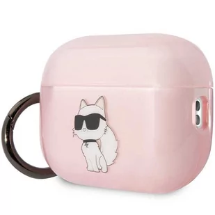 Karl Lagerfeld KLAP2HNCHTCP Airpods Pro 2 cover różowy/pink Ikonik Choupette - Akcesoria do słuchawek - miniaturka - grafika 3