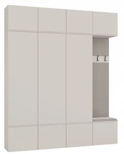 Garderoba HAGA IV 3Sz1W Kaszmir Beż 3X Szafa + Wieszak Do Przedpokoju Topeshop - Szafy - miniaturka - grafika 1