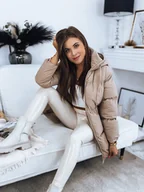 Kurtki damskie - Kurtka damska pikowana LETLIS beżowa Dstreet TY3247-L/40 - miniaturka - grafika 1