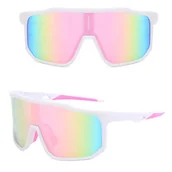 Okulary sportowe - Sportowe okulary przeciwsłoneczne lustrzane STS-02D biały/róż - miniaturka - grafika 1