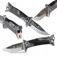 Noże - Nóż Myśliwski Składany Sprężynowy Grawer - miniaturka - grafika 1