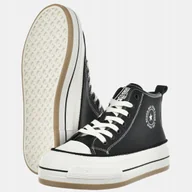 Trampki damskie - TRAMPKI DAMSKIE BUTY OCIEPLANE NA PLATFORMIE JESIEŃ ZIMA OO274062 AW24 - miniaturka - grafika 1