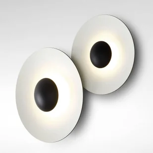 MARSET Ginger 32C kinkiet LED Ø32cm dąb/biały - Lampy ścienne - miniaturka - grafika 1