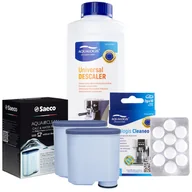 Akcesoria i części do ekspresów do kawy - Zestaw Philips Saeco - Filtr Philips Aquaclean CA6903 2szt, Uniwersalny Odkamieniacz 500ml, Cleaneo - miniaturka - grafika 1