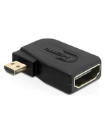 Adaptery i przejściówki - Delock Adapter HDMI-D micro M > HDMI F kątowy - miniaturka - grafika 1