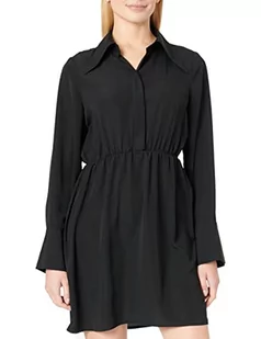 VERO MODA Women's VMKELLY LS Shirt Short Dress WVN sukienka, czarna, S - Sukienki - miniaturka - grafika 1