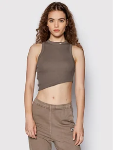 Reebok Top Classics HN6644 Brązowy Slim Fit - Koszulki i topy damskie - miniaturka - grafika 1