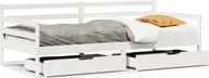Łóżka dla dzieci i młodzieży - Łóżko dzienne z szufladami, białe, 90x200 cm, drewno sosnowe - miniaturka - grafika 1