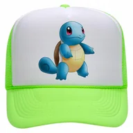 Czapki i chusty sportowe męskie - CZAPKA LIMONKOWA Z DASZKIEM DLA DZIECI PREZENT DLA FANA POKEMON SQUIRTLE WZ - miniaturka - grafika 1