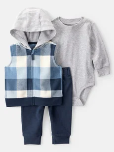 carter's 3-częściowy zestaw w kolorze szaro-niebieskim - Bluzy i sweterki niemowlęce - miniaturka - grafika 1