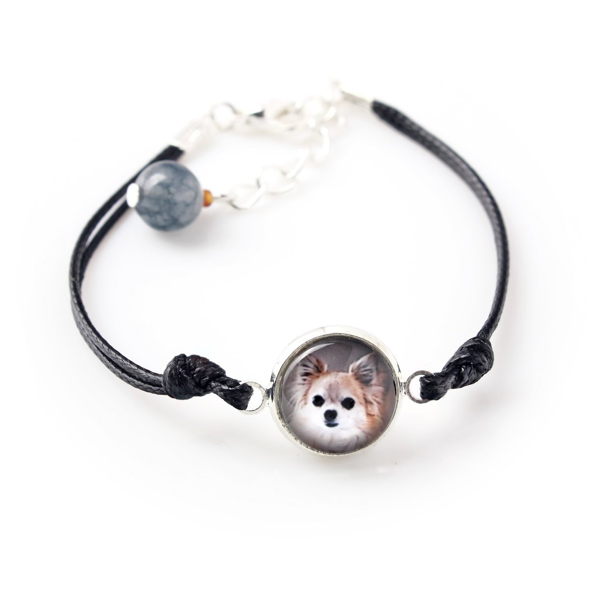 Chihuahua długowłosy - bransoletka z twoim zdjęciem handmade, wyjątkowa biżuteria marki Art-Dog