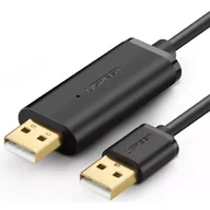 Kable USB - UGREEN ugreen PC zapewnia czas pracy do PC Link Cable 2 m USB 2.0 kabel do transmisji danych do Windows, Mac, Mac, aby Mac lub Windows do systemu Windows wymianę danych pomiędzy 2 komputerami Czarny 20233 - miniaturka - grafika 1