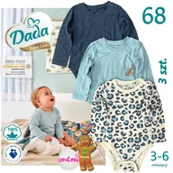 Body dla niemowląt - Body Dziecięce z Długim Rękawem 3 szt. DADA Extra Care LAMPART r. 68 /3-6m. - miniaturka - grafika 1
