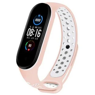 Pasek BELINE Design do Xiaomi Mi Band 5/6/7 Różowo-biały - Akcesoria do smartwatchy - miniaturka - grafika 1