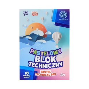 Pastelowy blok techniczny z kolorowymi kartkami A4 10 arkuszy 10 sztuk - Szkolne artykuły papiernicze - miniaturka - grafika 2