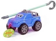 Pchacze - Polesie 75014 Samochód do pchania Bobi z rączką niebieski - miniaturka - grafika 1