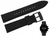 Akcesoria do zegarków - Pasek Fossil BQD1000 czarny gumowy 22 mm oryginał - miniaturka - grafika 1