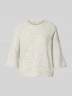 Swetry damskie - Sweter z dzianiny o kroju oversized z rękawem o dł. 3/4 model ‘SIMONI’ - miniaturka - grafika 1