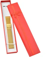 Akcesoria do zegarków - Bransoleta mesh 18 mm złota - z teleskopami + pudełko NA PREZENT - miniaturka - grafika 1