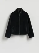 Kurtki damskie - Reserved - Kurtka typu kożuch - czarny - miniaturka - grafika 1