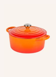 Le Creuset okrągła brytfanna do pieczenia gęsi, odporna na zadrapania, pomarańczowy, 22 cm 21177220902430 - Brytfanny - miniaturka - grafika 2