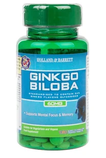 Holland & Barrett - Ginkgo Biloba, 60mg, 120 tabletek - Suplementy naturalne - miniaturka - grafika 1