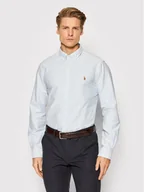 Koszule męskie - Polo Ralph Lauren Koszula Core Replen 710549084 Niebieski Slim Fit - miniaturka - grafika 1